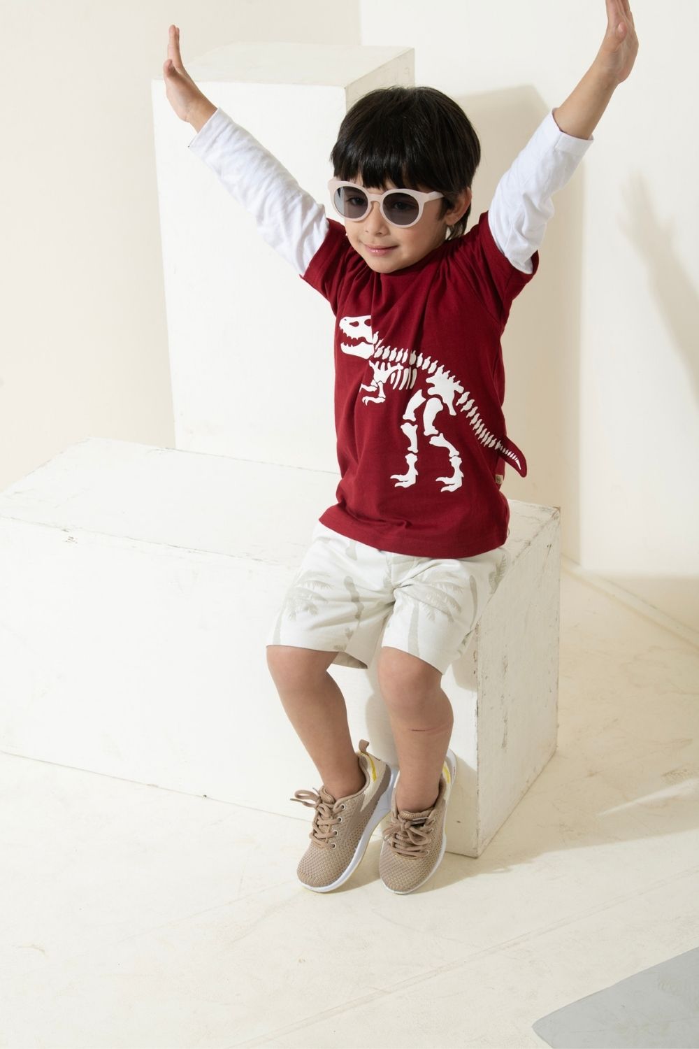 Crew Neck T - shirt With Knit Shorts - Heart & Soul