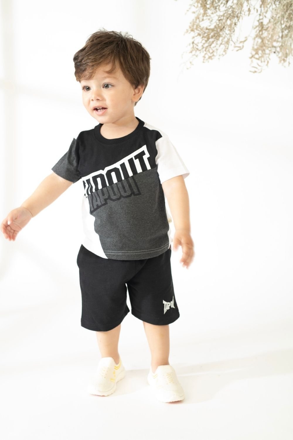 Ringer Tshirt With Knit Shorts - Heart & Soul